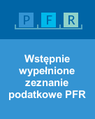 Wstępnie wypełnione zeznanie podatkowe PFR